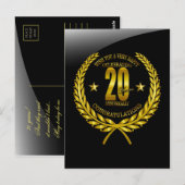 Gefeliciteerd met het twintigste Jubileum Briefkaart (Voorkant / Achterkant)