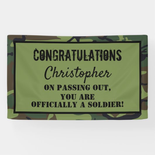 Gefeliciteerd met het uittreden van Soldaat Spandoek (Horizontaal)