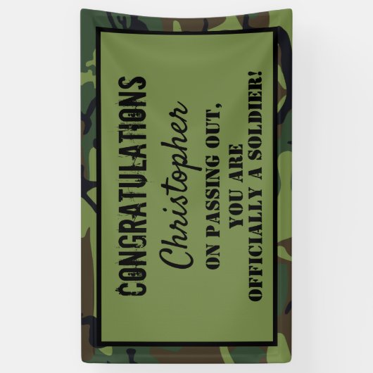 Gefeliciteerd met het uittreden van Soldaat Spandoek (Verticaal)