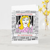 Gefeliciteerd met het verlaten van de Escape Blond Kaart (Gele Bloem)