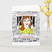Gefeliciteerd met het verlaten van Escape Convict  Kaart (Gele Bloem)