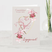 Gefeliciteerd met het verloving van je zoon en de kaart (Voorkant)