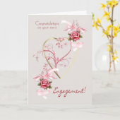 Gefeliciteerd met het verloving van je zoon en de  kaart (Gele Bloem)