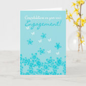 Gefeliciteerd met het verloving van je zoon Floral Kaart (Gele Bloem)