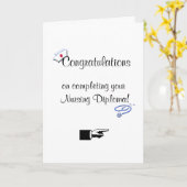 Gefeliciteerd met het verpleegkundig diploma-Humor Kaart (Gele Bloem)