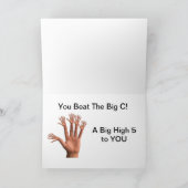 Gefeliciteerd met het verslaan van kanker kaart (Binnen)