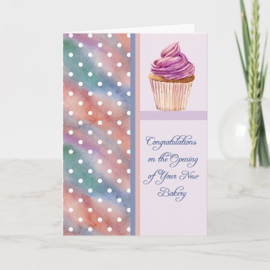 Gefeliciteerd met het Visitekaartje van New Bakery Kaart (Voorkant)