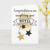 Gefeliciteerd met het voltooien van je roman kaart (Gele Bloem)