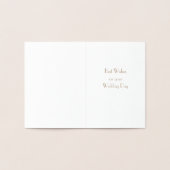 Gefeliciteerd met het Wenskaart van de trouwdag Folie Kaarten (Binnen)