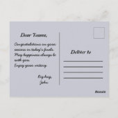 Gefeliciteerd met het winnende Briefkaart van het  (Achterkant)