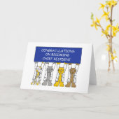 Gefeliciteerd met het worden van de hoofdbewoner kaart (Gele Bloem)