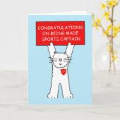 Gefeliciteerd met het worden van de sportkapitein kaart (Gele Bloem)