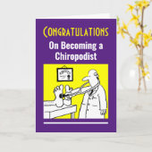 Gefeliciteerd met het worden van een Chiropodist. Kaart (Gele Bloem)