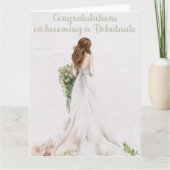Gefeliciteerd met het worden van een Debutante Kaart (Voorkant)