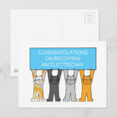 Gefeliciteerd met het worden van een elektricien briefkaart (Voorkant / Achterkant)