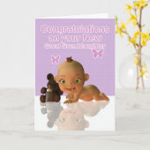 Gefeliciteerd met het worden van een grootmoeder kaart (Gele Bloem)