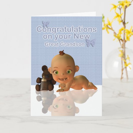 Gefeliciteerd met het worden van een grootmoeder kaart (Gele Bloem)