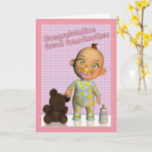 Gefeliciteerd met het worden van een grootmoeder kaart (Gele Bloem)