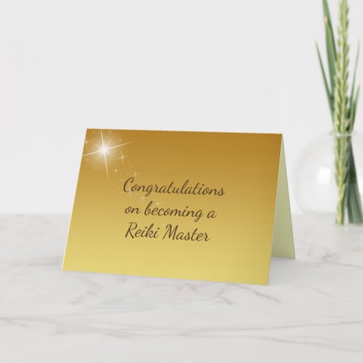Gefeliciteerd met het worden van een Reiki Master Kaart (Voorkant)
