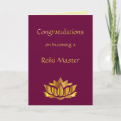 Gefeliciteerd met het worden van een Reiki Master Kaart (Voorkant)