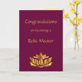 Gefeliciteerd met het worden van een Reiki Master Kaart (Gele Bloem)