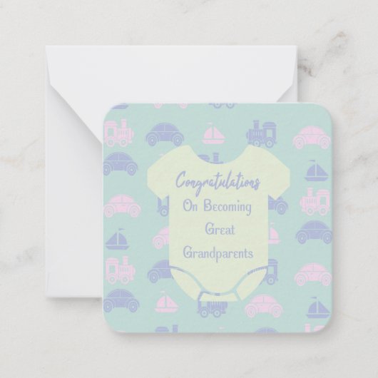 Gefeliciteerd met het worden van grootouders notitiekaartje (Voorkant)