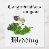 Gefeliciteerd met het zegeletiket wijn etiket (Enkel label)