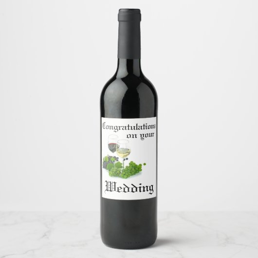 Gefeliciteerd met het zegeletiket wijn etiket (Voorkant)