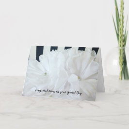 Gefeliciteerd met het zwarte en witte huwelijk kaart