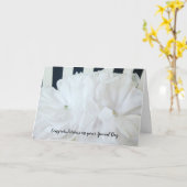 Gefeliciteerd met het zwarte en witte huwelijk kaart (Gele Bloem)