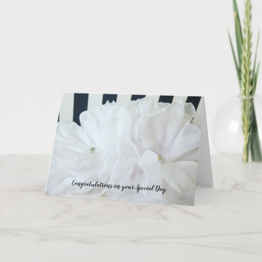 Gefeliciteerd met het zwarte en witte huwelijk kaart (Voorkant)