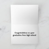 GEFELICITEERD MET **HIGH SCHOOL AFSTUDEREN** KAART (Binnen)
