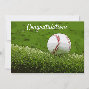 Gefeliciteerd met honkbal met waterverf