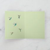 Gefeliciteerd met Hummingbird Kaart (Binnen)