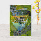 Gefeliciteerd met Humor wijn Kaart (Gele Bloem)