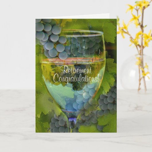 Gefeliciteerd met Humor wijn Kaart (Gele Bloem)