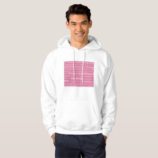 Gefeliciteerd met huwelijk in roze bruidsschat hoodie (Voorkant volledig)