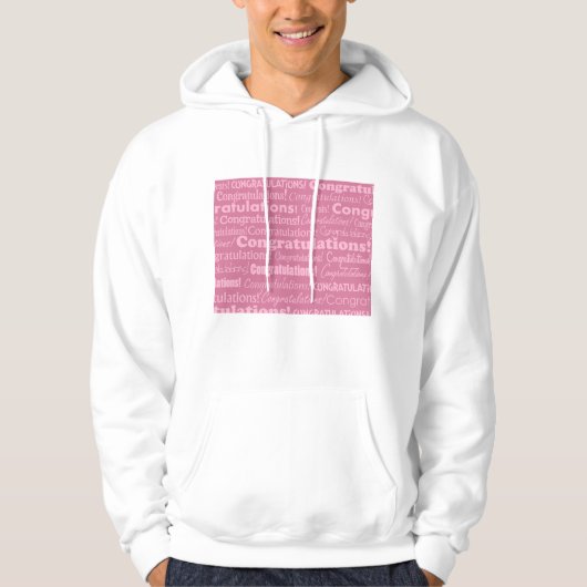 Gefeliciteerd met huwelijk in roze bruidsschat hoodie (Voorkant)