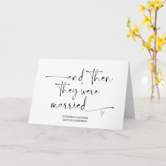 Gefeliciteerd met huwelijksdag voor bruid en bruid kaart (Gele Bloem)