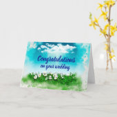 gefeliciteerd met huwelijksdansen kaart (Gele Bloem)