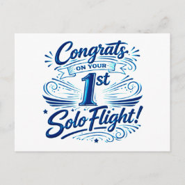 Gefeliciteerd met je 1e Solo Vlucht Briefkaart