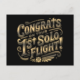 Gefeliciteerd met je 1e Solo Vlucht Briefkaart