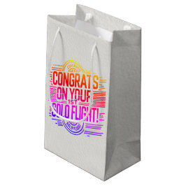 Gefeliciteerd met je 1e Solo Vlucht Klein Cadeauzakje