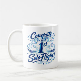 Gefeliciteerd met je 1e Solo Vlucht Koffiemok