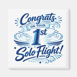 Gefeliciteerd met je 1e Solo Vlucht Magneet