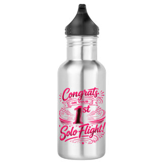 Gefeliciteerd met je 1e Solo Vlucht! Waterfles