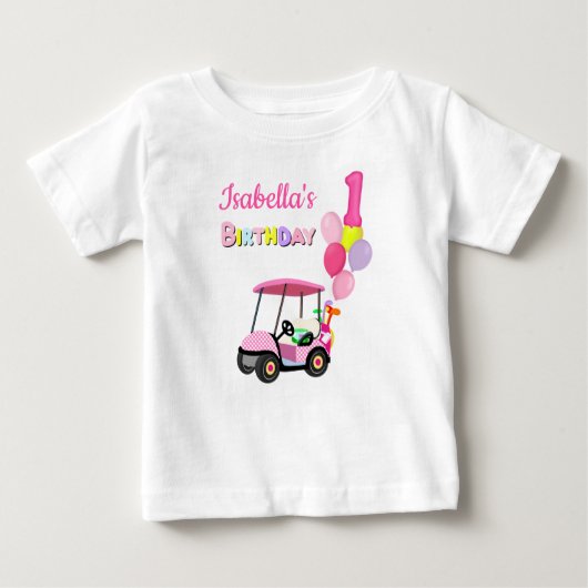 Gefeliciteerd met je 1e verjaardag Polka Dot Roze  (Voorkant)