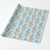 Gefeliciteerd met je 1e verjaardag, Puppy, Jongen, Cadeaupapier (Uitgerold)