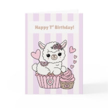 Gefeliciteerd met je 1e verjaardag Schattig Lama M