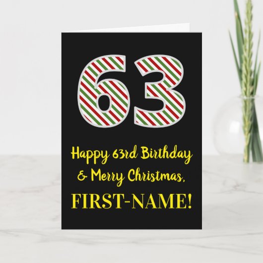Gefeliciteerd met je 63e verjaardag en Prettig Ker Kaart (Voorkant)